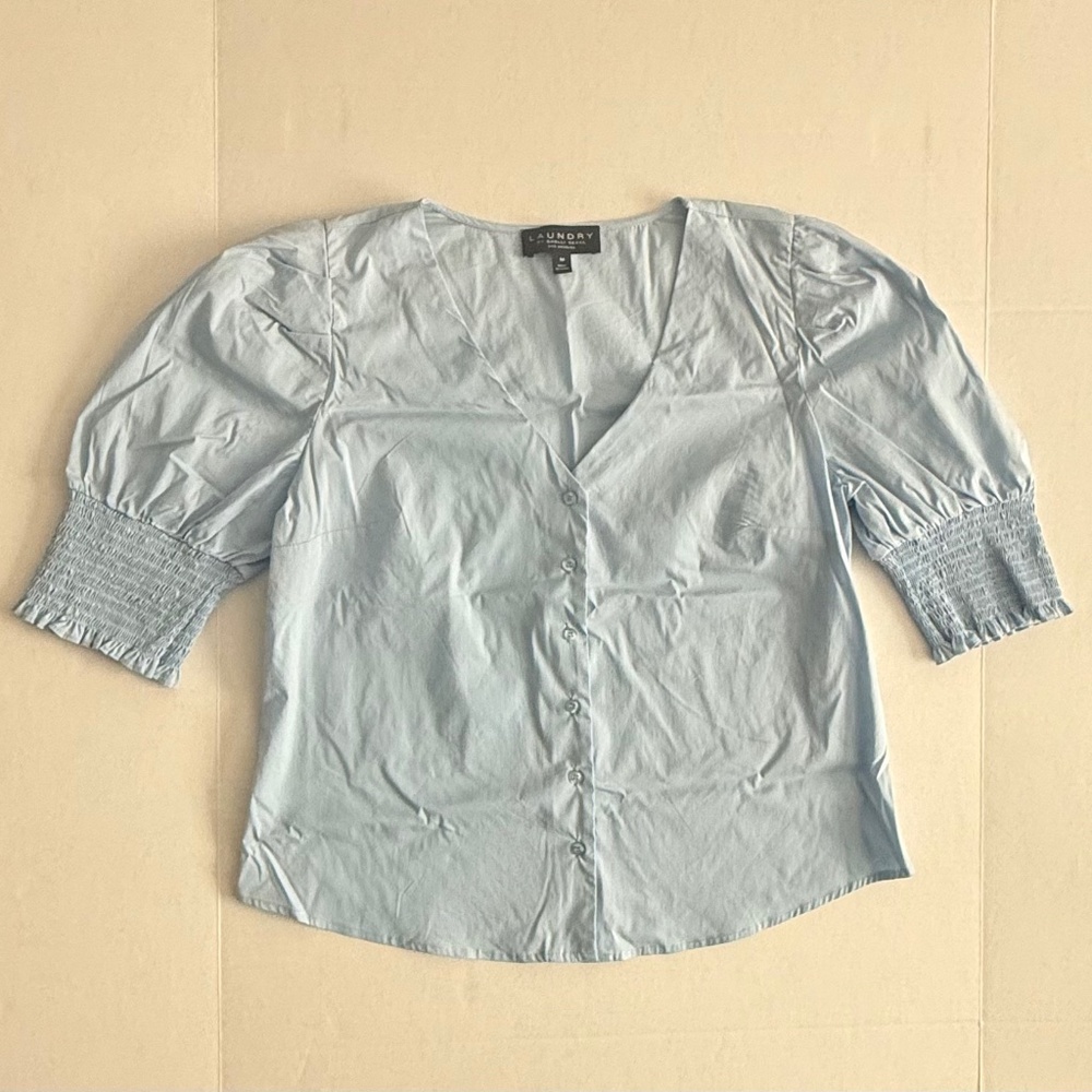 Laundry by Shelli Segal Smocked Sleeve Blouse